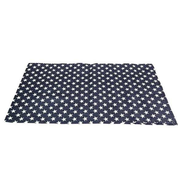 Navy Blue Cotton Table Runner White Stars 51" X 13" Patriotic Hobby Lobby - Picture 5 of 8